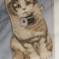 Lot 093 - Antique Die Cut Trade Card With Cat Advertising Corticelli Silk, Corticelli Silk Mills, Florence, Massachusetts, Printed By The P.H. Warren Co., Boston, Note Damaged Ear