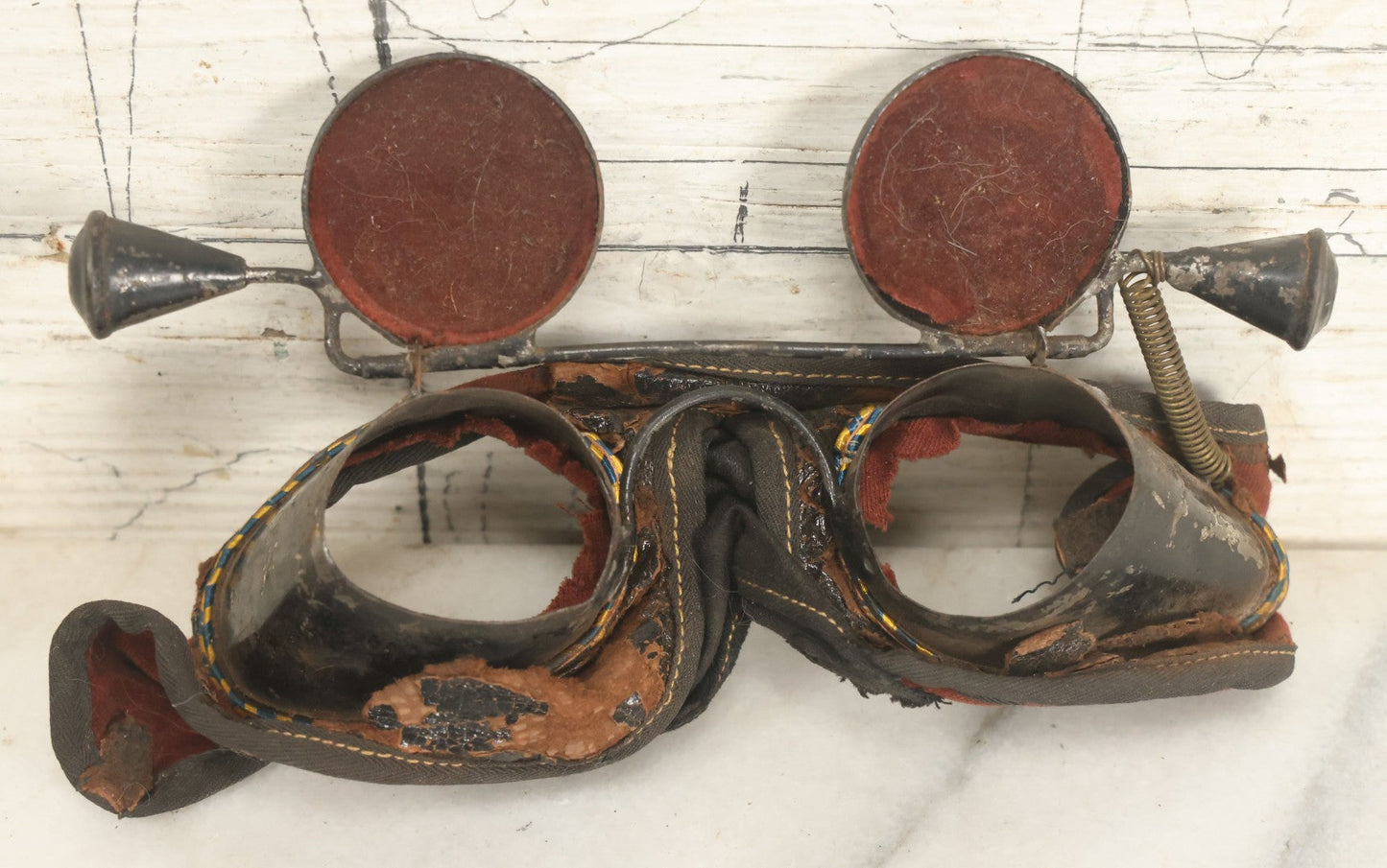 Lot 010 - Two Pairs Of Antique Odd Fellows I.O.O.F. Hoodwinks Ceremonial Goggles