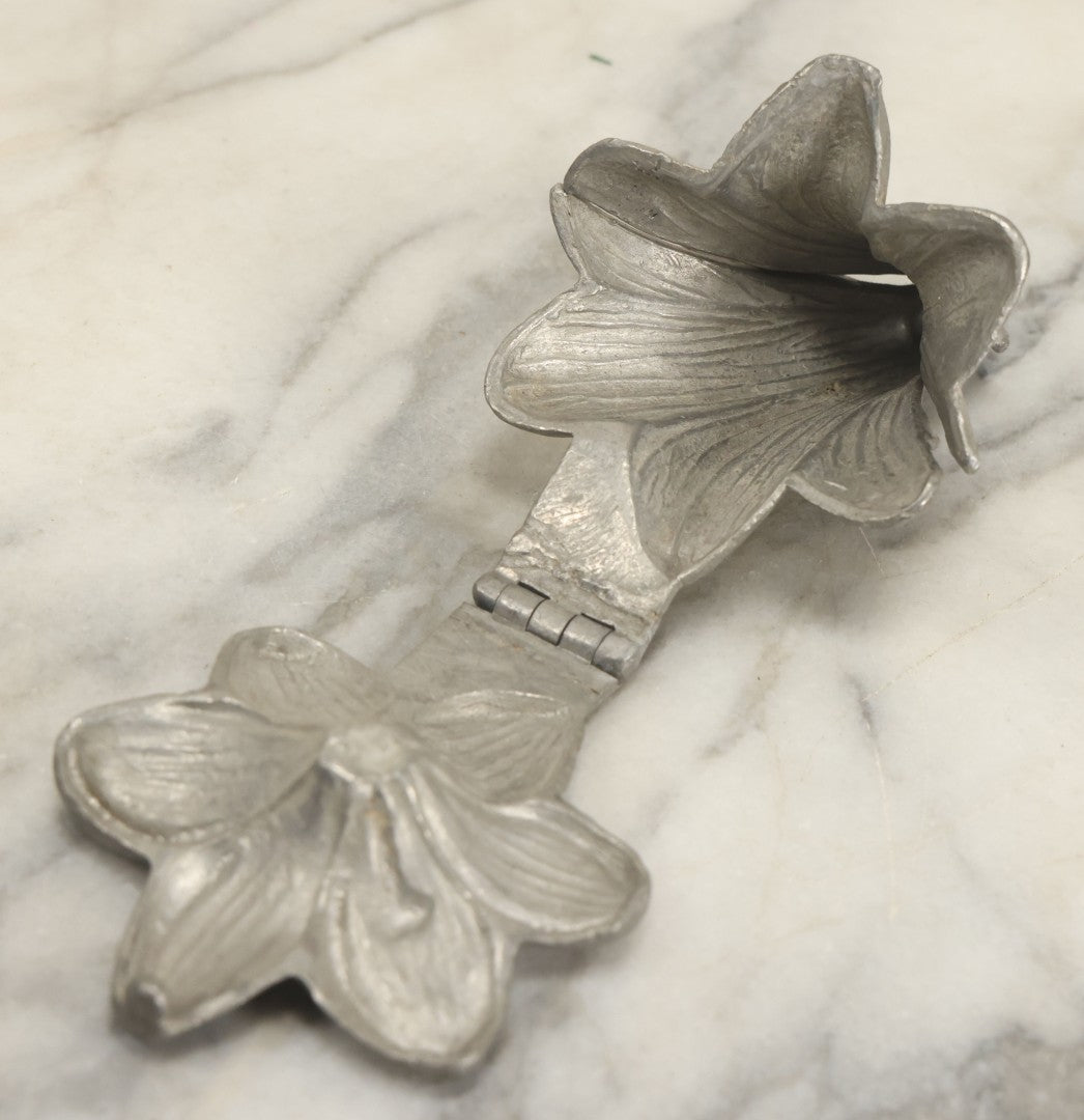 Lot 133 - Vintage Pewter Ice Cream Chocolate Candy Mold, Lily Flower, By Eppelsheimer , E. & Co., New York