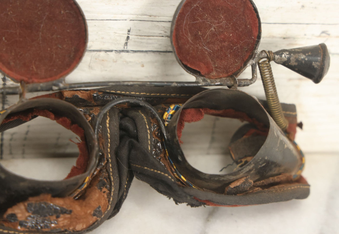 Lot 010 - Two Pairs Of Antique Odd Fellows I.O.O.F. Hoodwinks Ceremonial Goggles