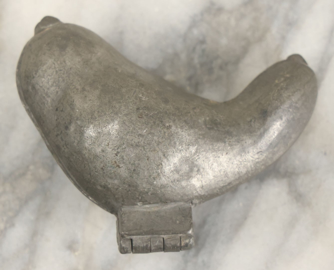 Lot 135 - Vintage Pewter Ice Cream Chocolate Candy Mold, Small Bird