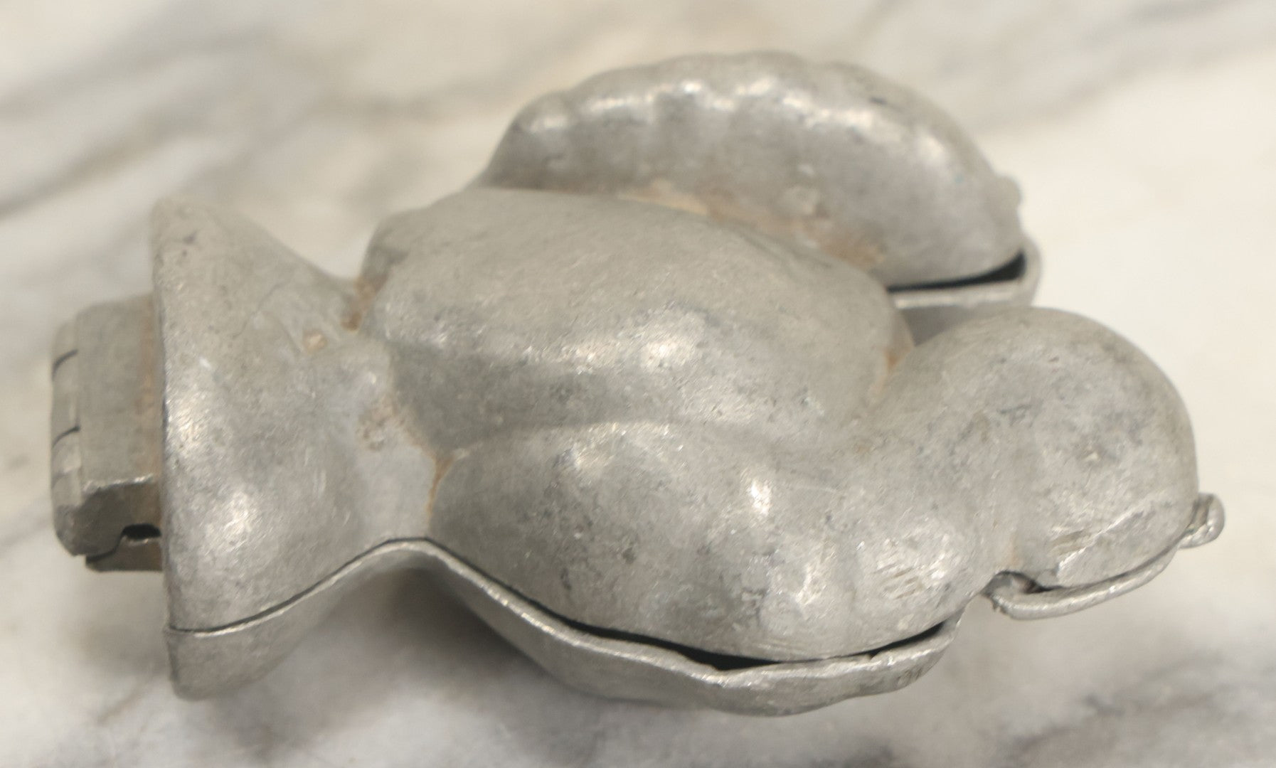 Lot 136 - Vintage Pewter Ice Cream Chocolate Candy Mold, Thanksgiving Turkey, Marked No. 429