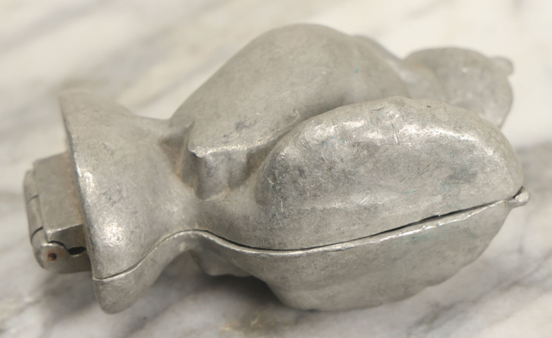 Lot 136 - Vintage Pewter Ice Cream Chocolate Candy Mold, Thanksgiving Turkey, Marked No. 429