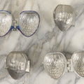 Lot 137 - Grouping Of Four Vintage Cast Aluminum Ice Cream Chocolate Candy Molds, Strawberry Shapes, Marked France