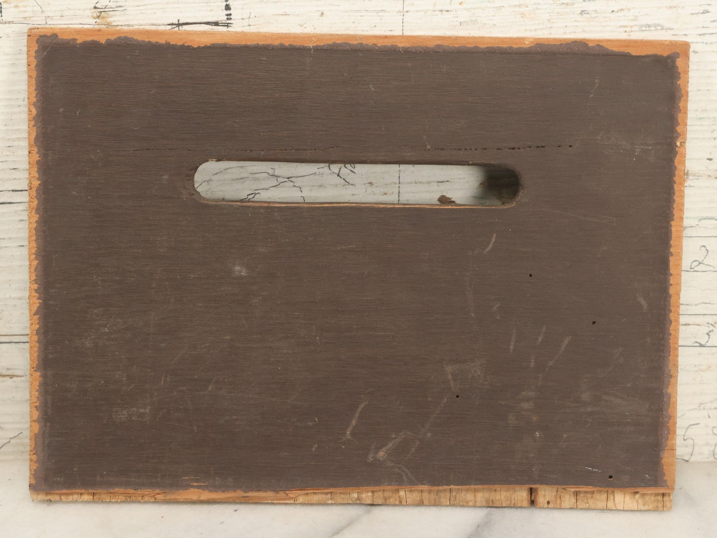 Lot 138 - Vintage Hand Painted Birthday Card Drop Box Front Cover, "If You'Re 13 Or Under Fill Out Your Birthday Card And Deposit In Slot"