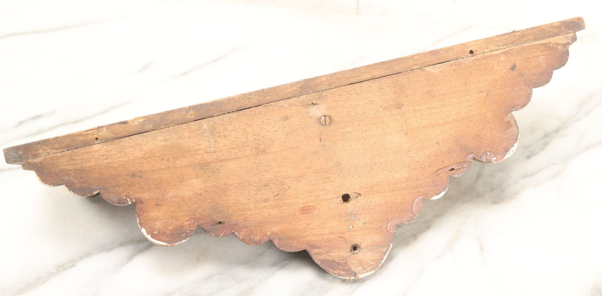 Lot 139 - Antique Seth Thomas Clock Company Wooden Clock Shelf With Built-In Level, With Partial Paper Label