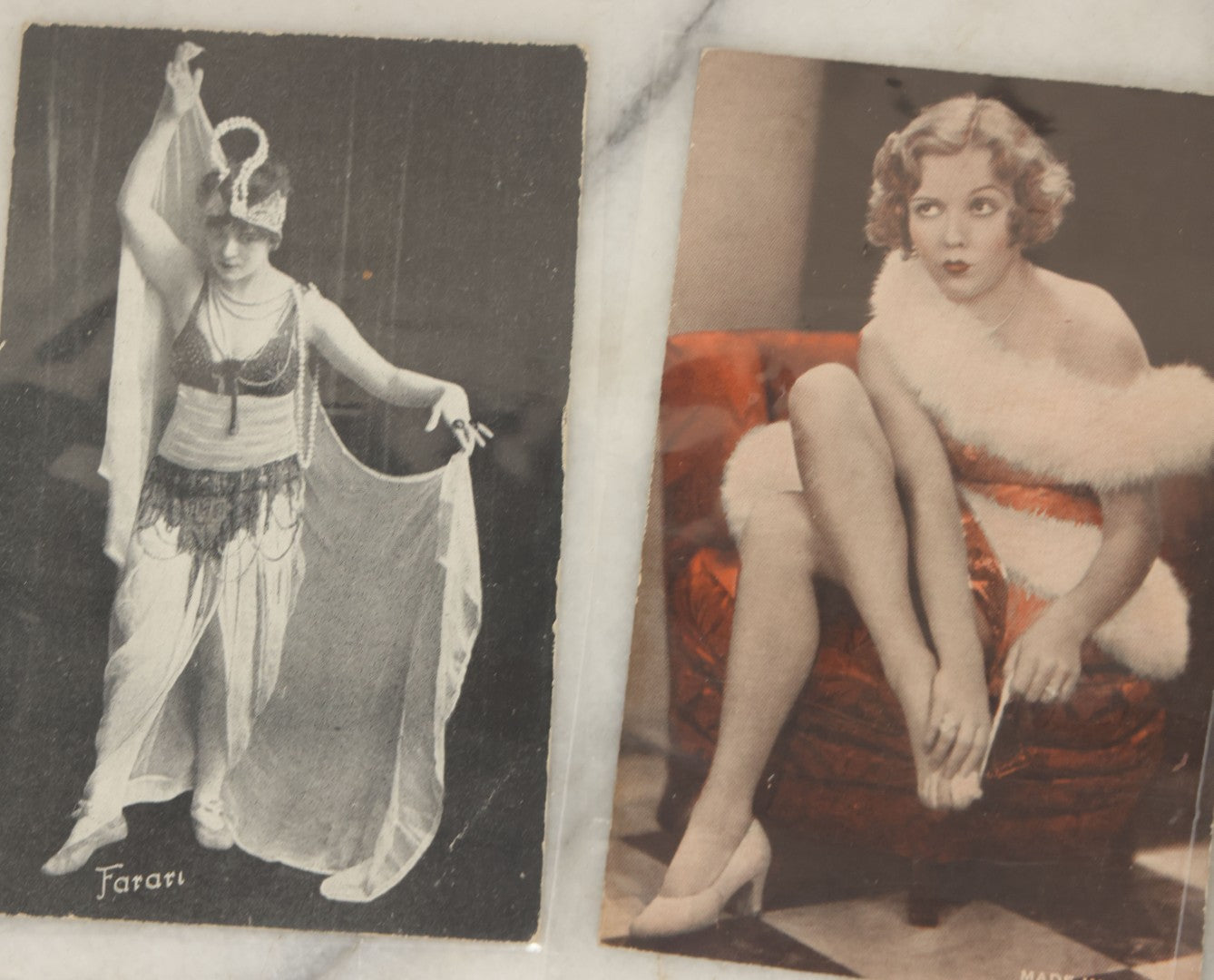 Lot 149 - Grouping Of Nineteen Vintage Risque And Semi Nude Women, Pin Up Arcade Cards, Pitch Cards, Postcard Sized