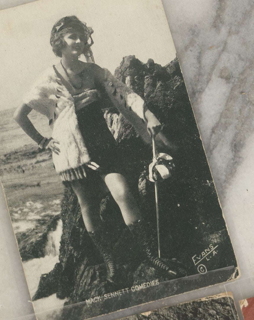 Lot 149 - Grouping Of Nineteen Vintage Risque And Semi Nude Women, Pin Up Arcade Cards, Pitch Cards, Postcard Sized