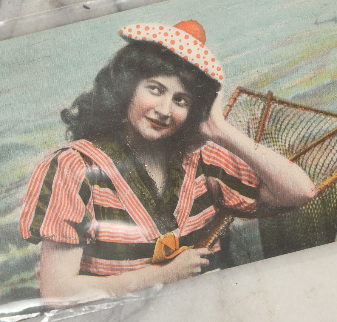 Lot 149 - Grouping Of Nineteen Vintage Risque And Semi Nude Women, Pin Up Arcade Cards, Pitch Cards, Postcard Sized