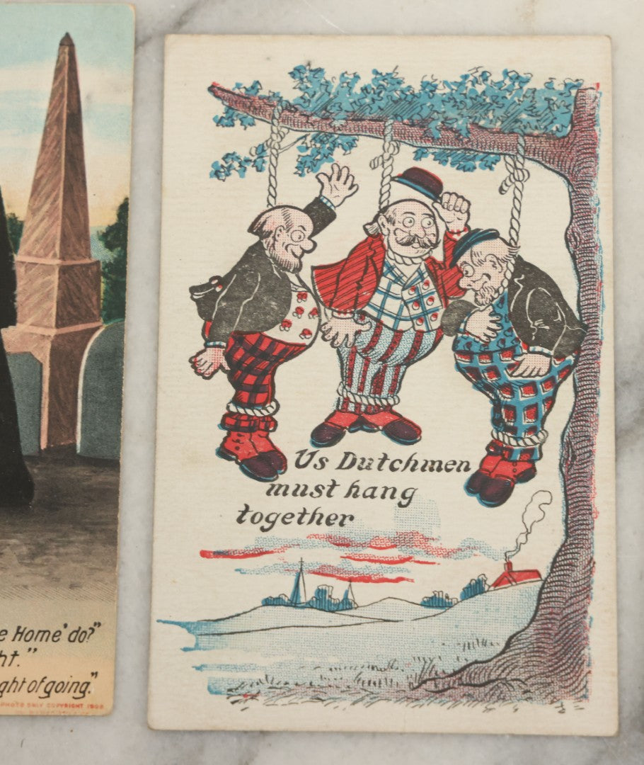 Lot 150 - Grouping Of Thirteen Antique And Vintage Death And Funeral Related Postcards, Including "The Graveyard Is So Too Lonesome, Give Me My Flowers Now"
