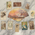 Lot 151 - Grouping Of Twelve Pieces Of Ephemera Including Religious Prayer And Funeral Cards And An Advertising Paper Fan For Burk Funeral Home, Northumberland, Pennsylvania