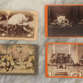 Lot 152 - Grouping Of Four Antique Stereo Cards Including Kitten Tired Of Play, Funeral Flowers, President Mckinley, Etc