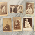 Lot 155 - Grouping Of Eight Antique Carte De Visite C.D.V Photographs And Illustrated Filler Cards Including Fine Art Statues, Others