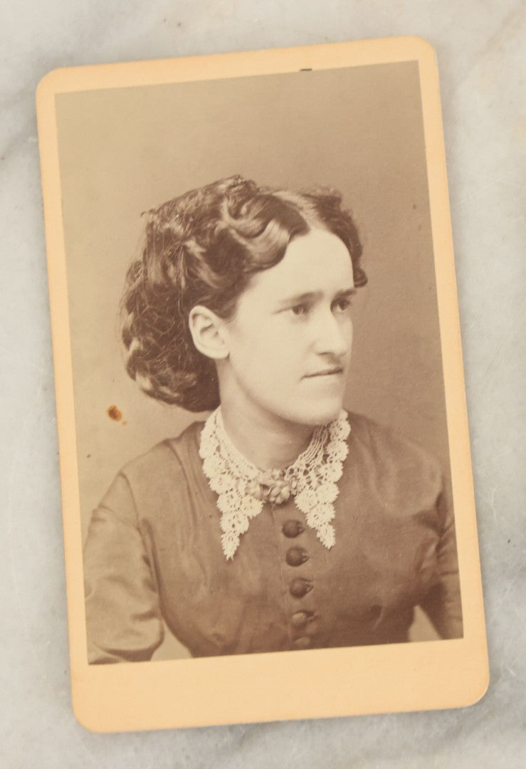 Lot 155 - Grouping Of Eight Antique Carte De Visite C.D.V Photographs And Illustrated Filler Cards Including Fine Art Statues, Others