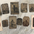 Lot 156 - Grouping Of 12 Antique Tintype Photographs Including Two Photos Of A Man With An Extremely Long Beard