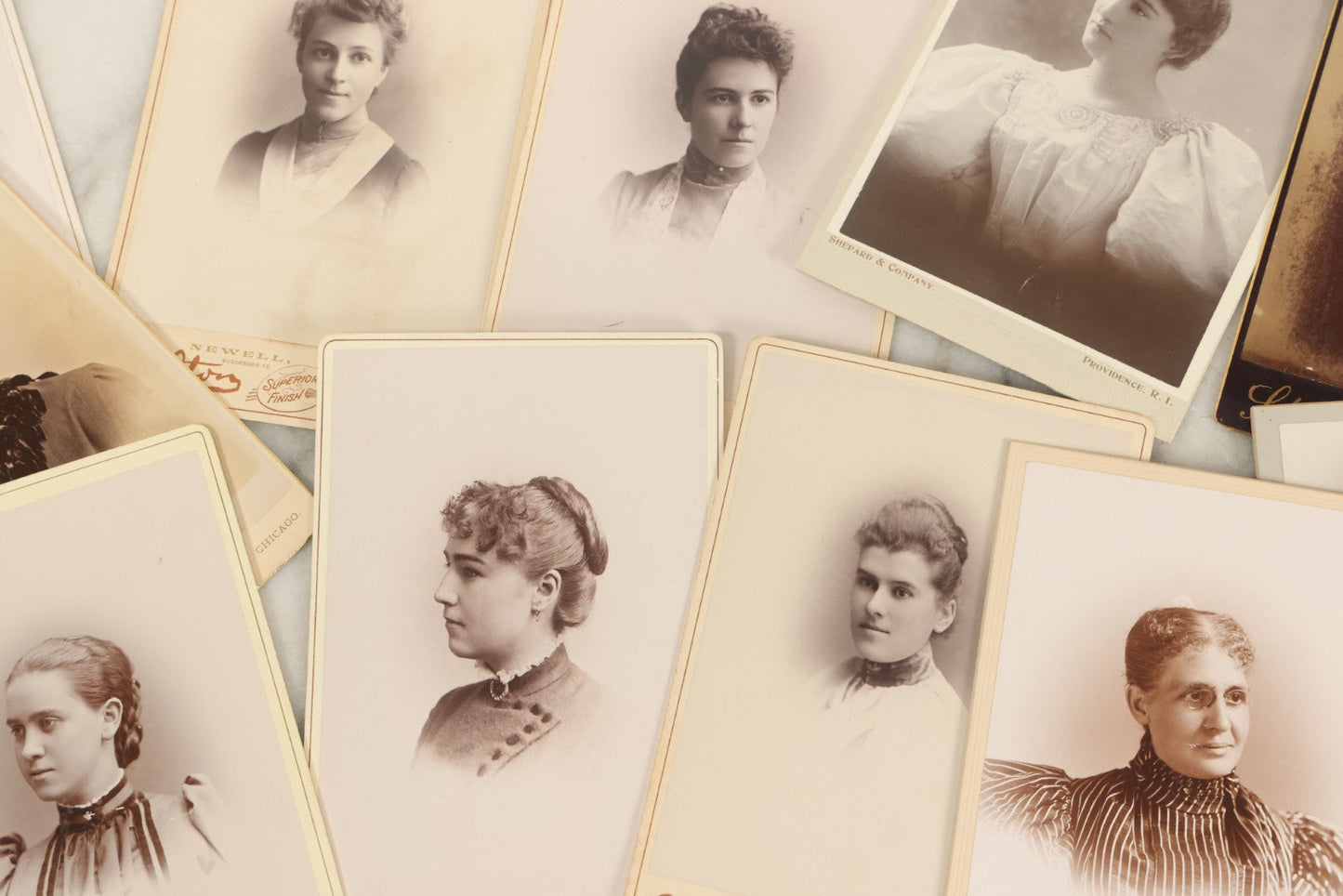 Lot 157 - Grouping Of Approximately 50 Antique Cabinet Card Photographs Of Men, Women, And Children