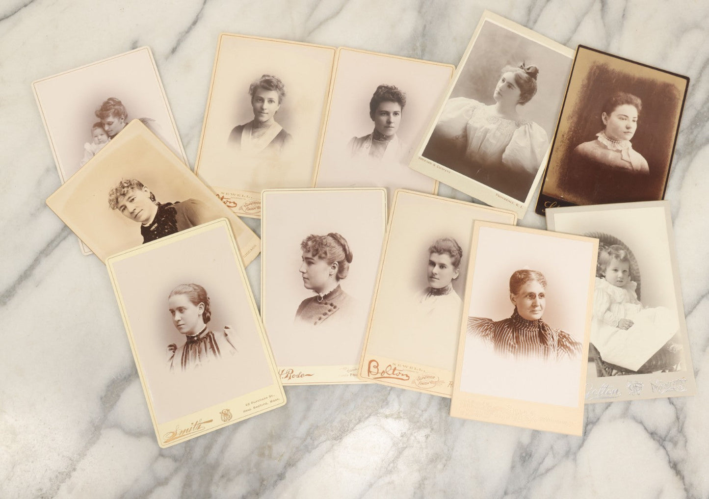 Lot 157 - Grouping Of Approximately 50 Antique Cabinet Card Photographs Of Men, Women, And Children