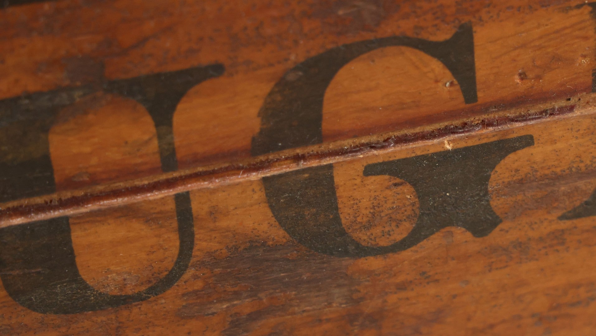 Lot 011 - Vintage Fiske Doughnuts Wooden Advertising Crate With Lift-Top Lid, Debossed Stenciled Lettering On Both Sides
