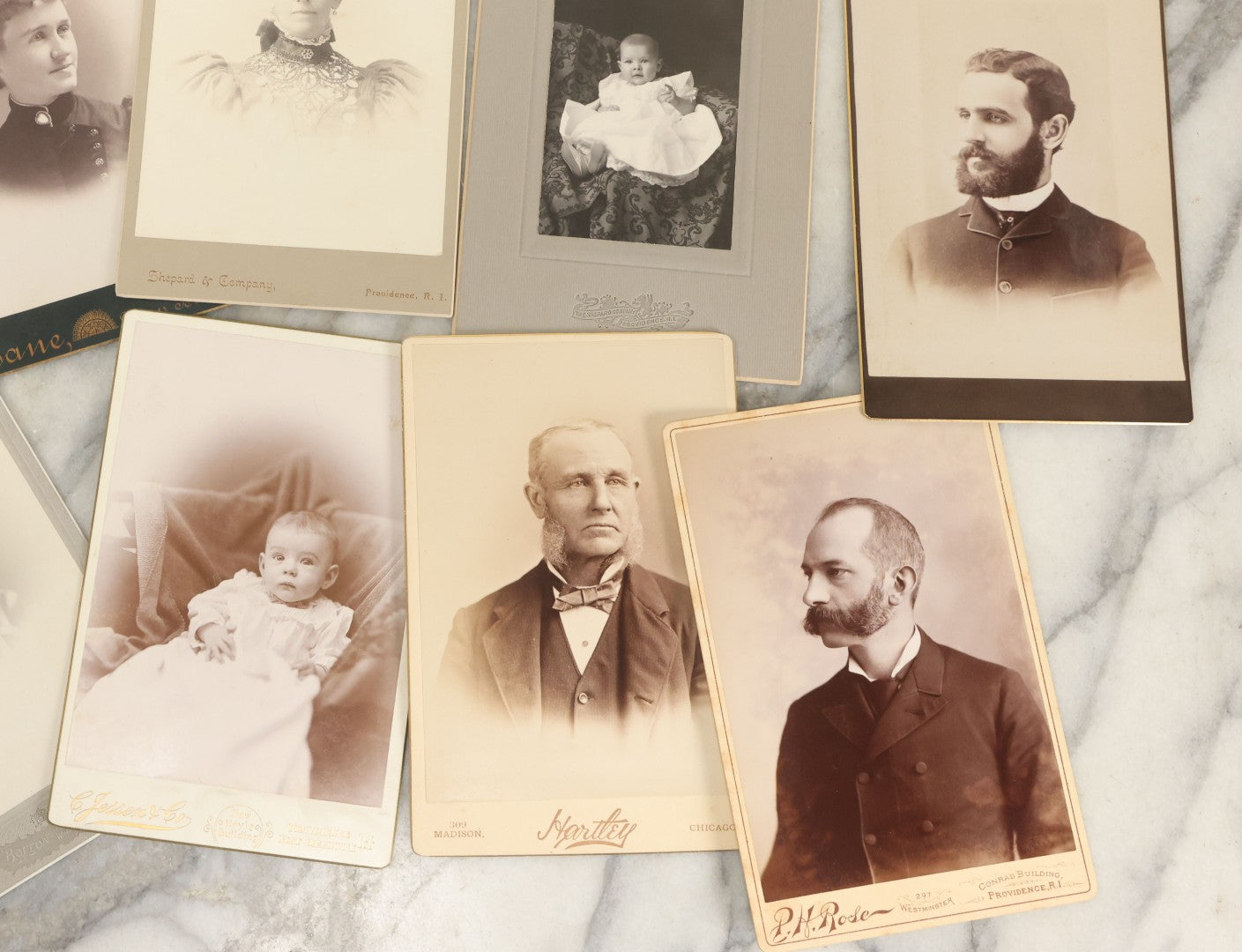 Lot 157 - Grouping Of Approximately 50 Antique Cabinet Card Photographs Of Men, Women, And Children