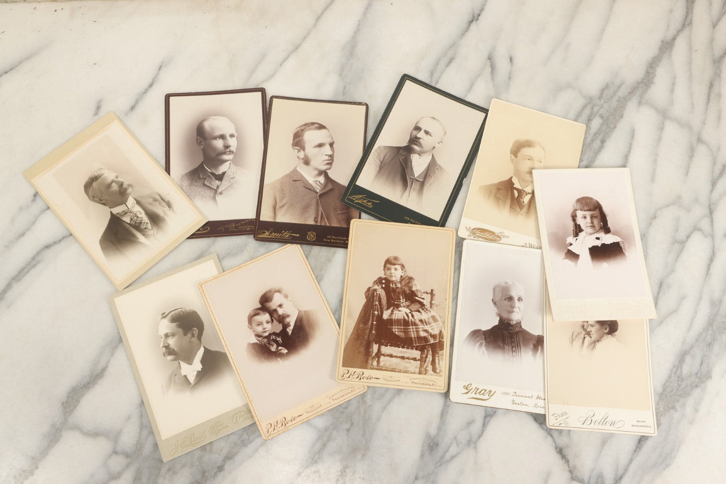 Lot 157 - Grouping Of Approximately 50 Antique Cabinet Card Photographs Of Men, Women, And Children