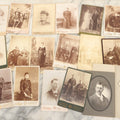 Lot 158 - Grouping Of 28 Antique Cabinet Card Photographs Of Men, Women, And Children