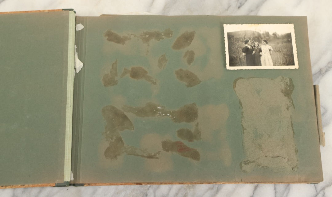 Lot 161 - Vintage Snapshot Photo Album Including Many Photos Of A Funeral, Casket, Etc., Note Many Photos Removed, Cut Out