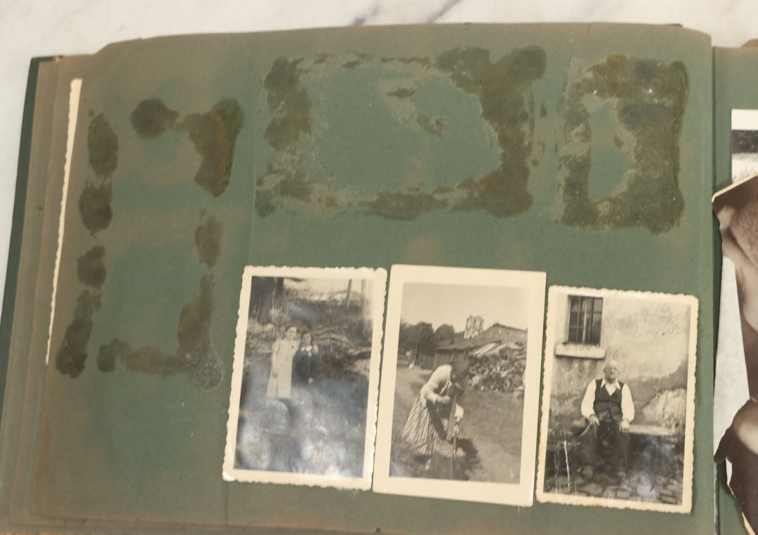 Lot 161 - Vintage Snapshot Photo Album Including Many Photos Of A Funeral, Casket, Etc., Note Many Photos Removed, Cut Out