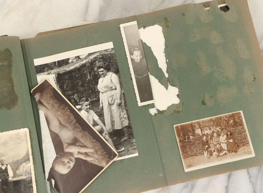 Lot 161 - Vintage Snapshot Photo Album Including Many Photos Of A Funeral, Casket, Etc., Note Many Photos Removed, Cut Out