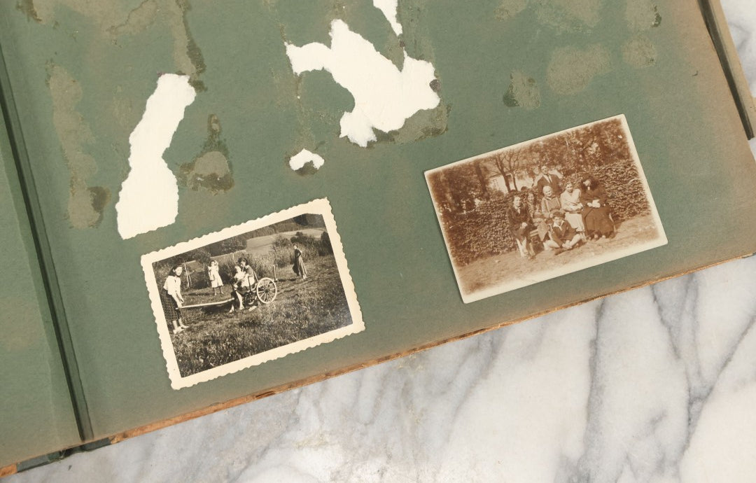 Lot 161 - Vintage Snapshot Photo Album Including Many Photos Of A Funeral, Casket, Etc., Note Many Photos Removed, Cut Out