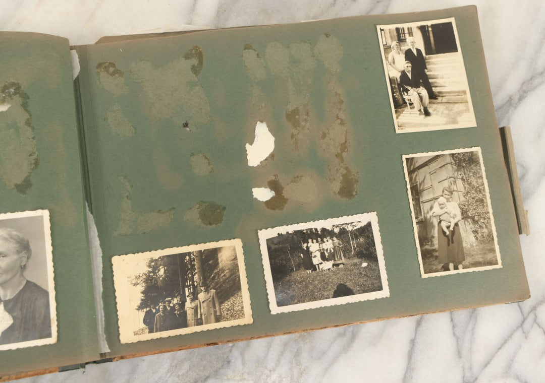Lot 161 - Vintage Snapshot Photo Album Including Many Photos Of A Funeral, Casket, Etc., Note Many Photos Removed, Cut Out