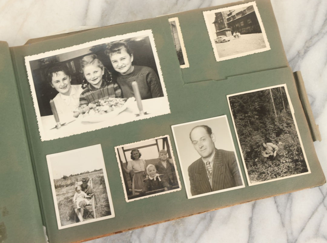 Lot 161 - Vintage Snapshot Photo Album Including Many Photos Of A Funeral, Casket, Etc., Note Many Photos Removed, Cut Out