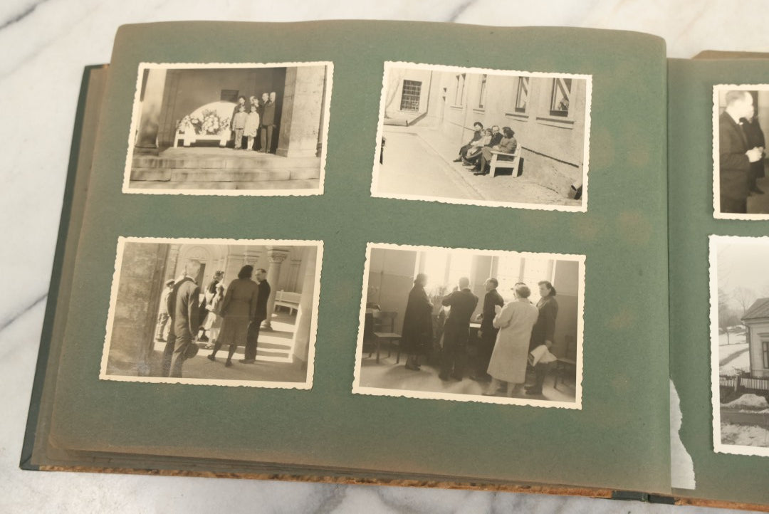 Lot 161 - Vintage Snapshot Photo Album Including Many Photos Of A Funeral, Casket, Etc., Note Many Photos Removed, Cut Out
