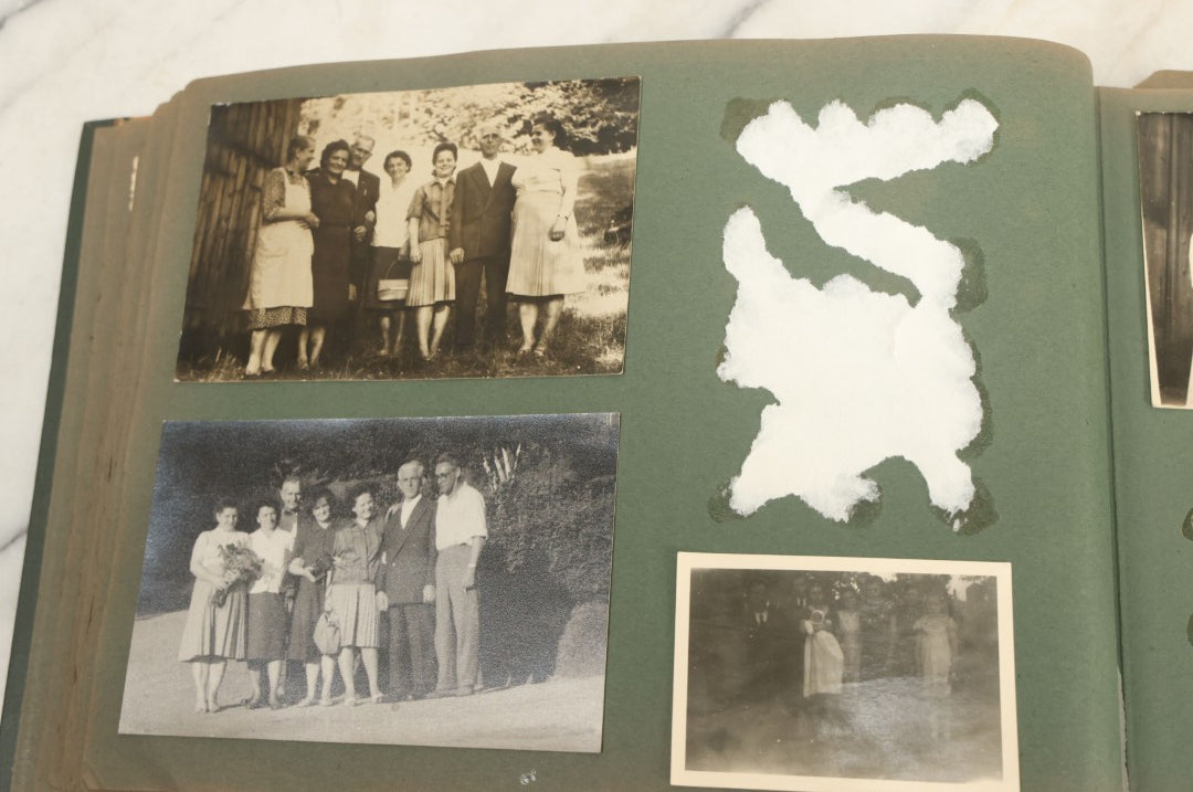 Lot 161 - Vintage Snapshot Photo Album Including Many Photos Of A Funeral, Casket, Etc., Note Many Photos Removed, Cut Out