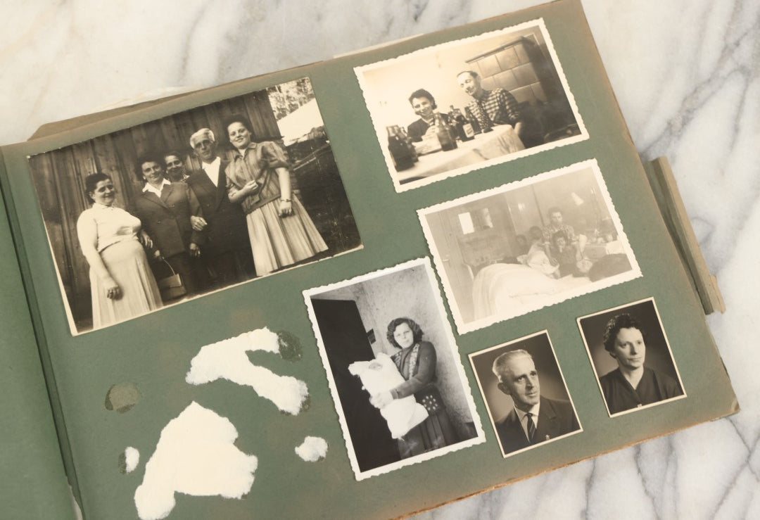 Lot 161 - Vintage Snapshot Photo Album Including Many Photos Of A Funeral, Casket, Etc., Note Many Photos Removed, Cut Out