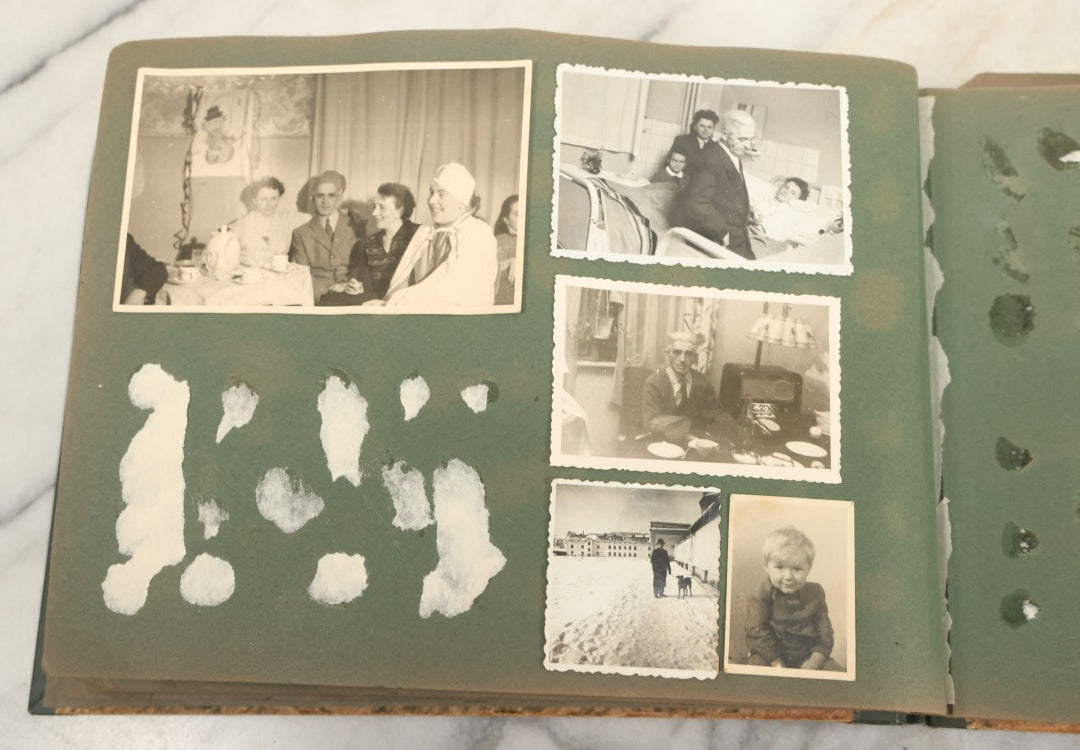 Lot 161 - Vintage Snapshot Photo Album Including Many Photos Of A Funeral, Casket, Etc., Note Many Photos Removed, Cut Out