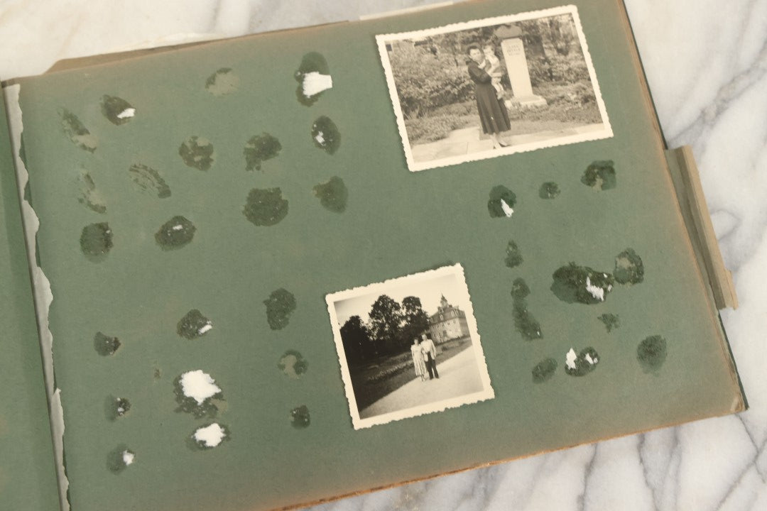 Lot 161 - Vintage Snapshot Photo Album Including Many Photos Of A Funeral, Casket, Etc., Note Many Photos Removed, Cut Out