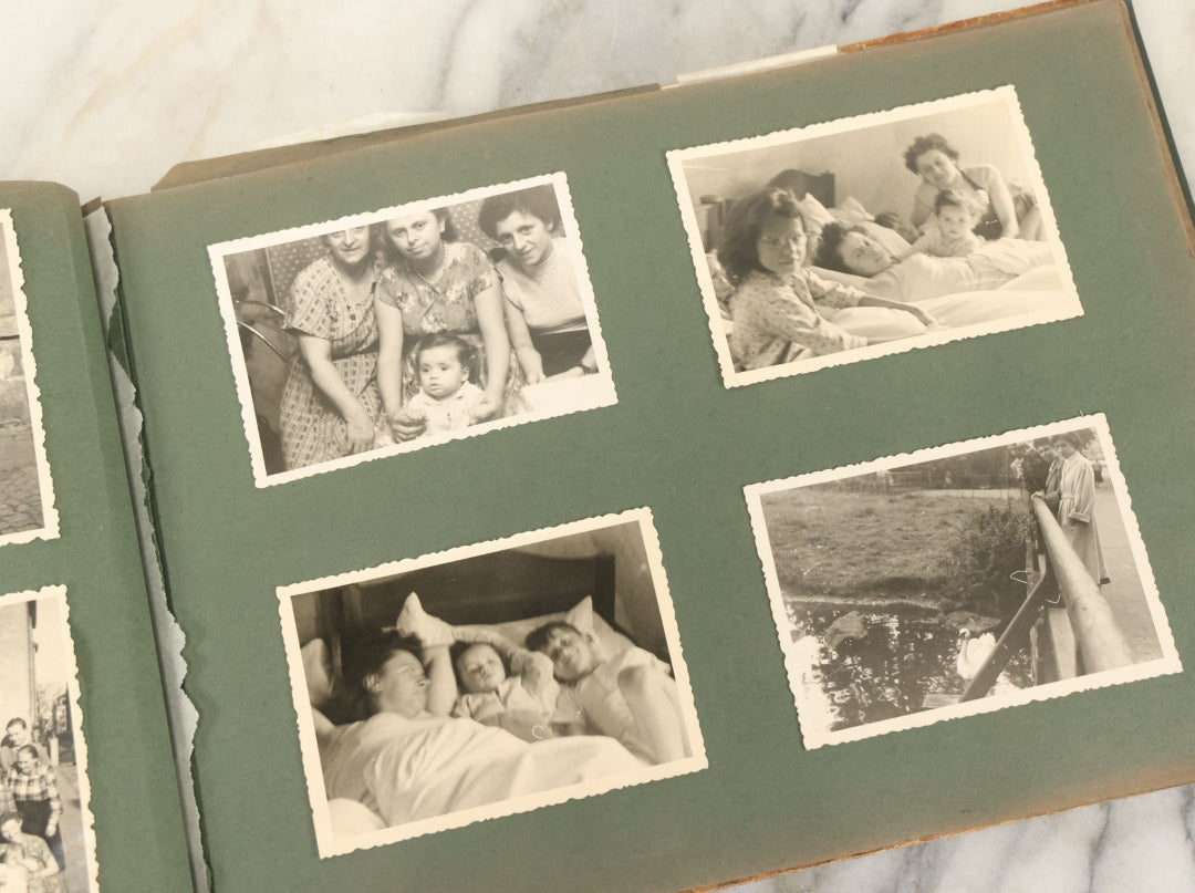 Lot 161 - Vintage Snapshot Photo Album Including Many Photos Of A Funeral, Casket, Etc., Note Many Photos Removed, Cut Out