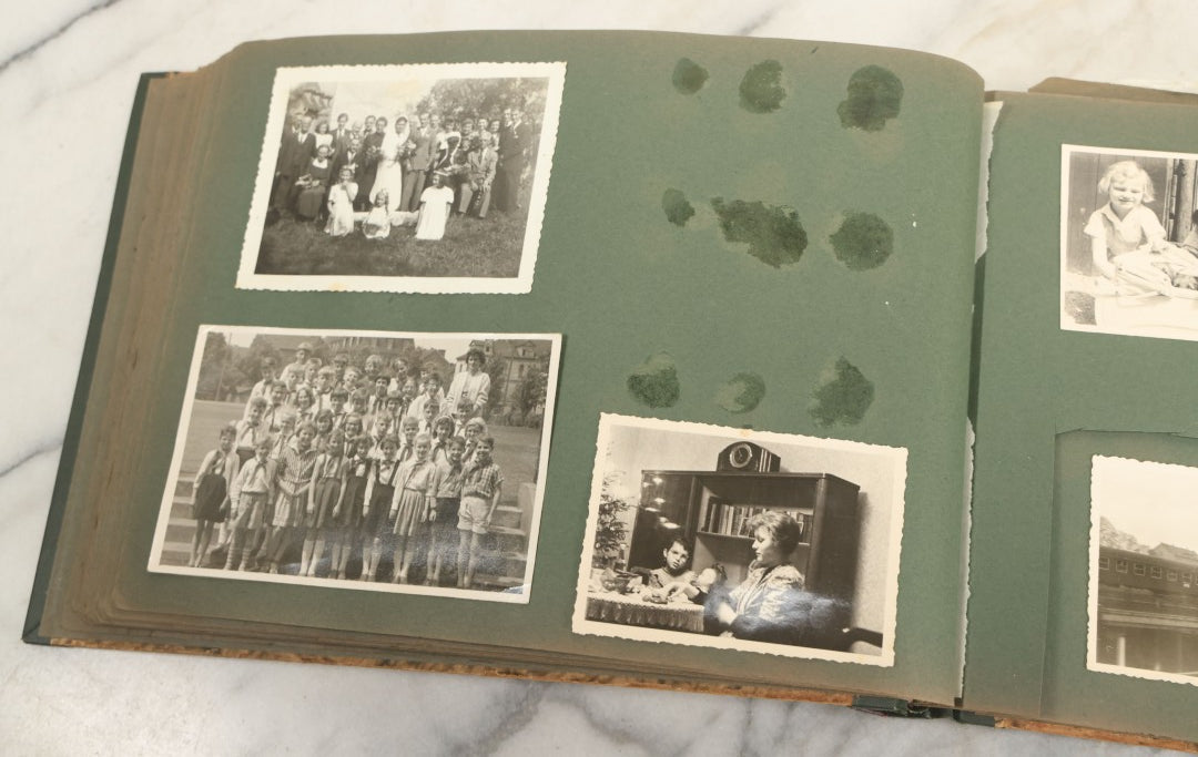 Lot 161 - Vintage Snapshot Photo Album Including Many Photos Of A Funeral, Casket, Etc., Note Many Photos Removed, Cut Out