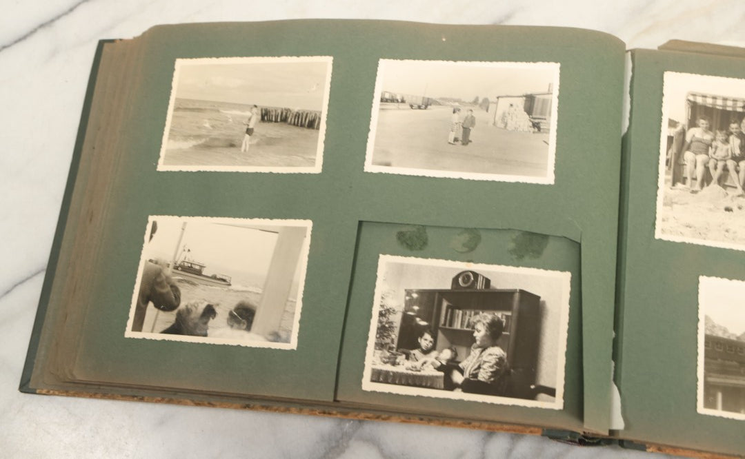 Lot 161 - Vintage Snapshot Photo Album Including Many Photos Of A Funeral, Casket, Etc., Note Many Photos Removed, Cut Out