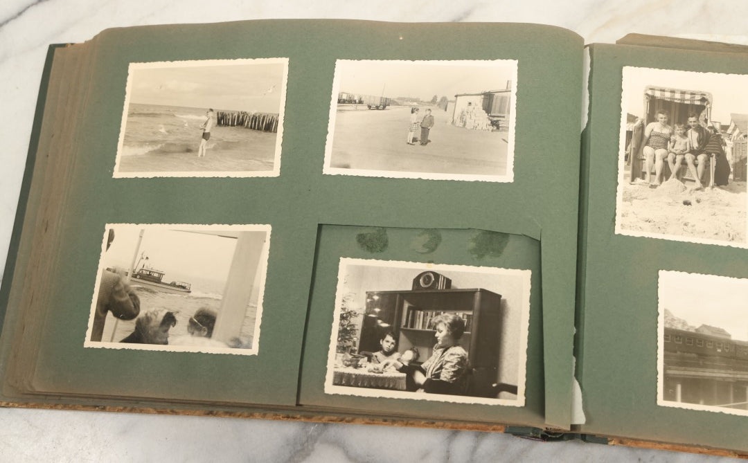 Lot 161 - Vintage Snapshot Photo Album Including Many Photos Of A Funeral, Casket, Etc., Note Many Photos Removed, Cut Out