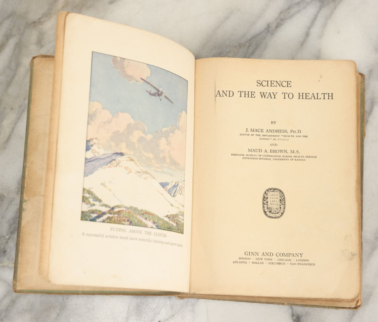 Lot 168 - Science And The Way To Health" Antique Book By J. Mace Andress And Maud A. Brown, Ginn And Company, Publishers, Boston, New York, Etc., 1929