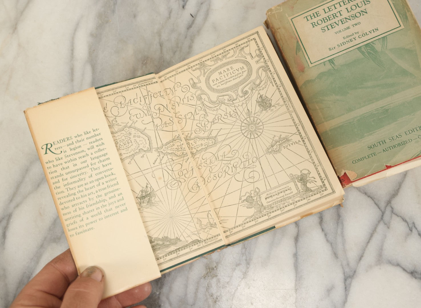 Lot 172 - "The Letters Of Robert Louis Stevenson" Antique Two Volume Book Set Edited By Sir Sidney Colvin, Charles Scribner's Sons, Publishers, New York, 1925