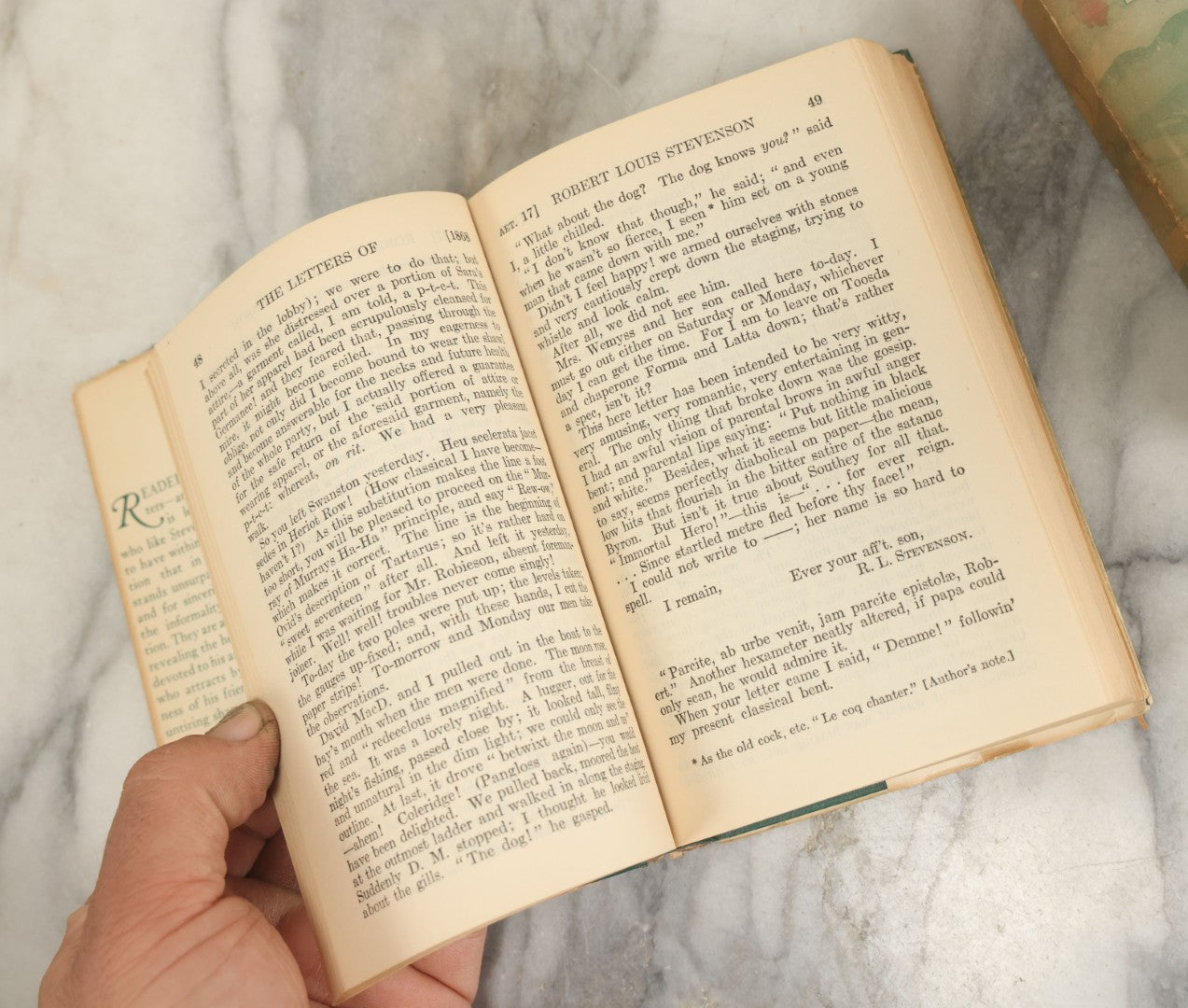 Lot 172 - "The Letters Of Robert Louis Stevenson" Antique Two Volume Book Set Edited By Sir Sidney Colvin, Charles Scribner's Sons, Publishers, New York, 1925