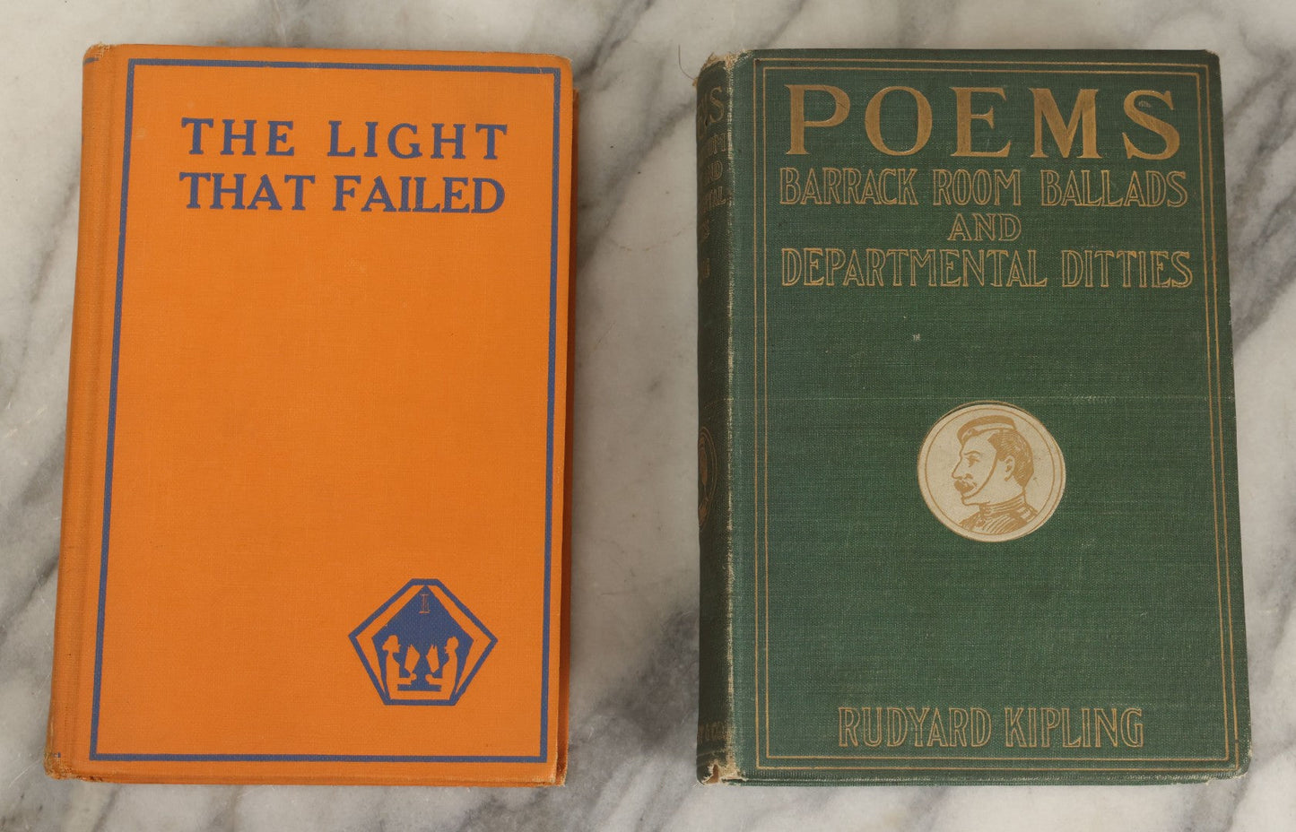 Lot 173 - Pair Of Antique Book By Rudyard Kipling Including "The Light That Failed" And Poems, Barrack Room Ballads, And Departmental Ditties"