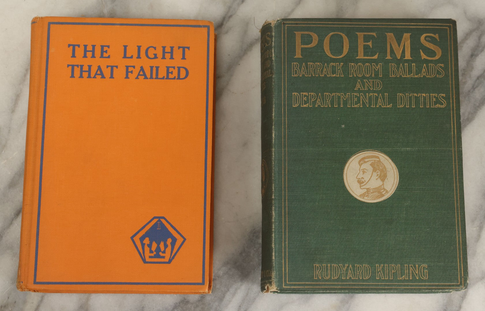 Lot 173 - Pair Of Antique Book By Rudyard Kipling Including "The Light That Failed" And Poems, Barrack Room Ballads, And Departmental Ditties"