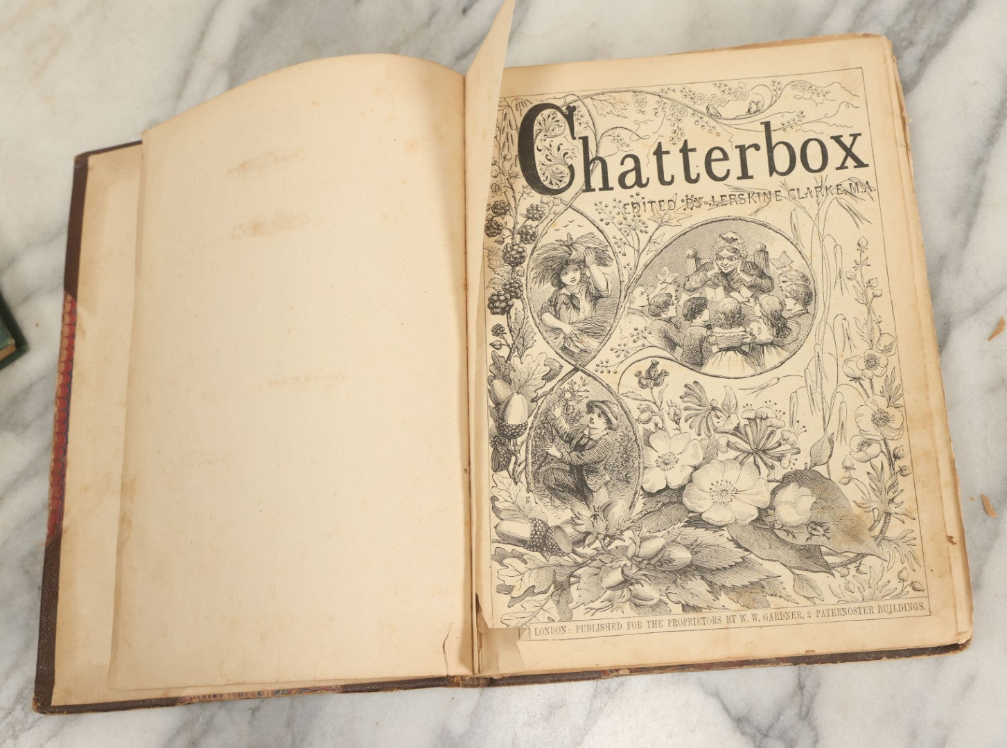 Lot 174 - Grouping Of Three Antique Children's Books Including Stories For The Young, Granny's Wonderful Chair, And Chatterbox 1872