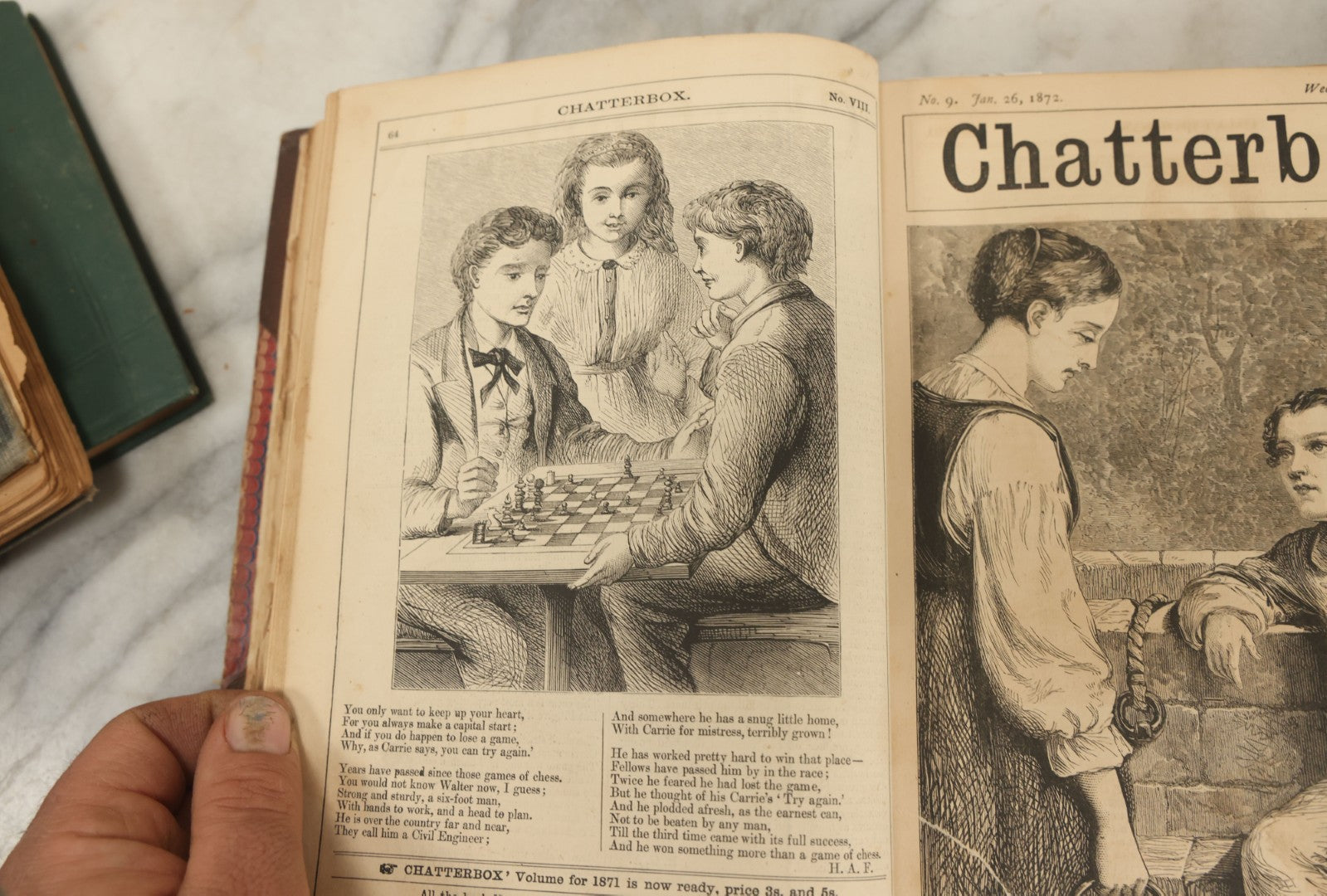 Lot 174 - Grouping Of Three Antique Children's Books Including Stories For The Young, Granny's Wonderful Chair, And Chatterbox 1872