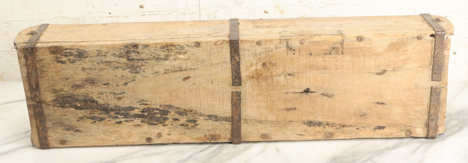 Lot 015 - Antique Wooden Double Brick "666" Mold Form 