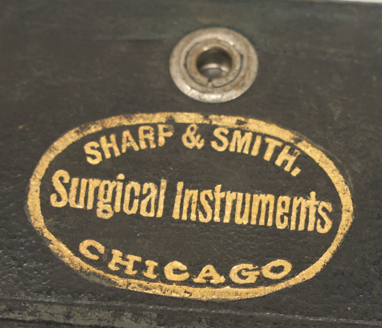 Lot 018 - Antique Sharp & Smith Surgical Instruments Kit In Fold Up Leather Case, 14 Pieces, As Found