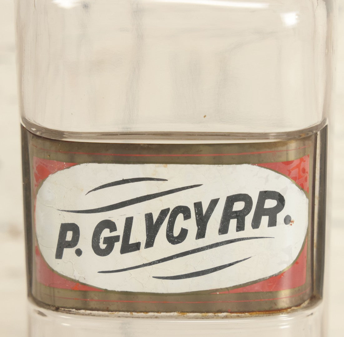 Lot 027 - Antique P. Glycyrr. Pulvis Glycyrrhizae (Powdered Licorice Root) Apothecary Bottle With Glass Label